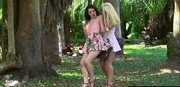  Lovely Sexy Lesbo Girls (Ryland Ann & Uma Jolie) Playing On Camera video-25